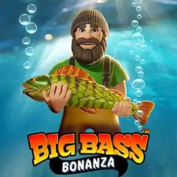 Bigger Bass Bonanza slot logo by Pragmatic Play at Casino Kingdom