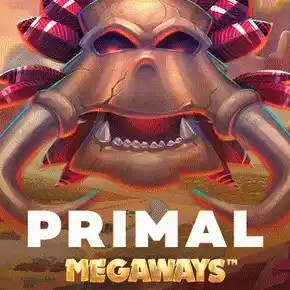 Official Megaways logo: Primal Megaways by Blueprint Gaming at Casino Kingdom